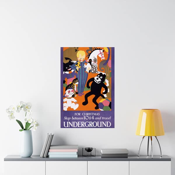 18436613336187934668_2048.jpeg For Christmas, shop between 10 & 4 and travel Underground - Horace Taylor (1924) - Vintage Lithograph Poster Print