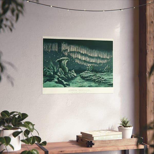 2307816220567037030_2048.jpeg Aurora Borealis in High Latitudes - William MacKenzie’s National Encyclopedia (1891) - Vintage Lithograph Poster Print