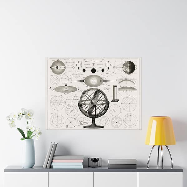2348108300017483567_2048.jpeg Astronomical Spheres, Charts and Diagrams - Johann Georg Heck (1849) - Vintage Lithograph Poster Print