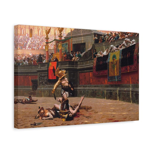 2604426085298837749_2048.jpeg Pollice Verso (With a Turned Thumb) - Jean-Léon Gérôme (1872) - Classical Canvas Print