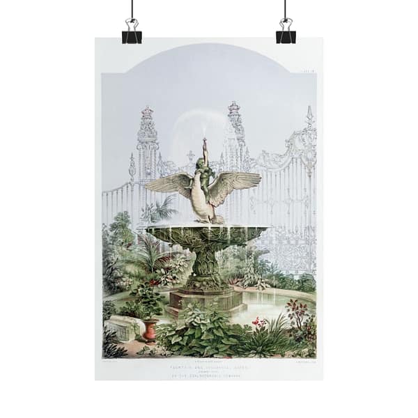 3401962429684855934_2048.jpeg Fountain and Ornamental Gates - Industrial arts of the Nineteenth Century - Sir Matthew Digby Wyatt (c. 1851-53) - Vintage Lithograph Poster Print