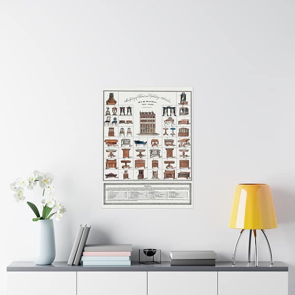 3573348195190130749_2048.jpeg Furniture Broadside - Joseph Meeks & Sons (1833) - Vintage Lithograph Poster Print