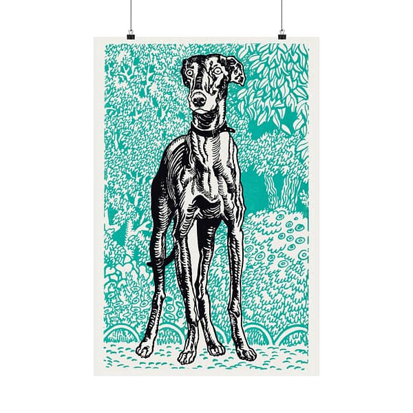 3649777221614400808_2048.jpeg Greyhound (Windhund) - Moriz Jung (1912) - Vintage Lithograph Poster Print