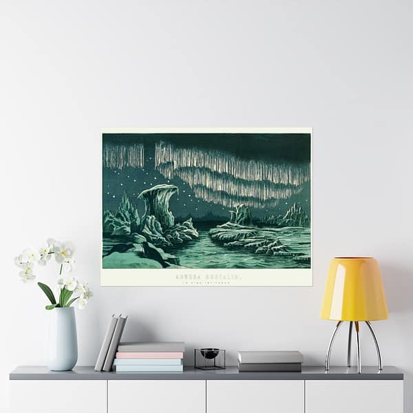 3986761048778356037_2048.jpeg Aurora Borealis in High Latitudes - William MacKenzie’s National Encyclopedia (1891) - Vintage Lithograph Poster Print