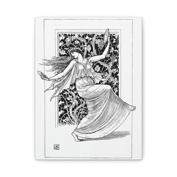 437935077395541422_2048.jpeg Dancing Nymph (Nymphe Danseuse) - Walter Crane (1895) - Art Nouveau Canvas Print