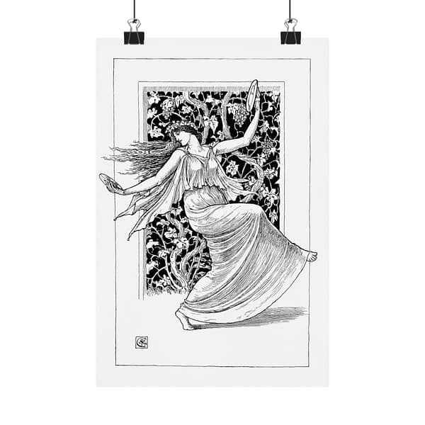 4605660619514852805_2048.jpeg Dancing Nymph (Nymphe Danseuse) - Walter Crane (1895) - Art Nouveau Poster Print