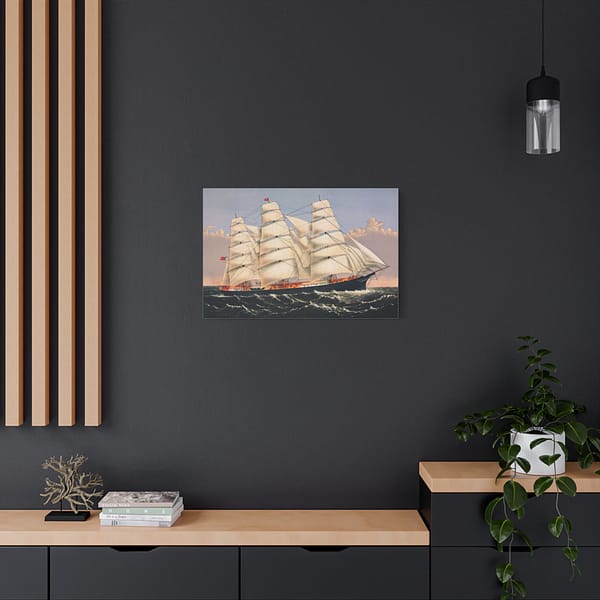 474540847783822974_2048.jpeg Clipper Ship Three Brothers, 2,972 Tons - The Largest Sailing Ship in the World - Currier & Ives (1875) - Vintage Lithograph Canvas Print