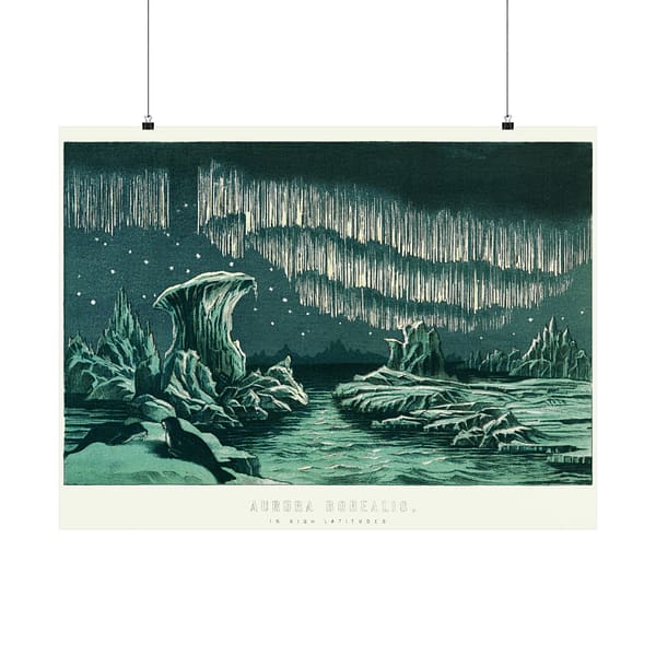 5486029800431768667_2048.jpeg Aurora Borealis in High Latitudes - William MacKenzie’s National Encyclopedia (1891) - Vintage Lithograph Poster Print