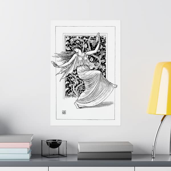 6199611640801027585_2048.jpeg Dancing Nymph (Nymphe Danseuse) - Walter Crane (1895) - Art Nouveau Poster Print