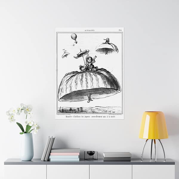 6472363655334458668_2048.jpeg How to Use the Petticoats Newly in Fashion - Honoré Daumier (1856) - Vintage Lithograph Poster Print