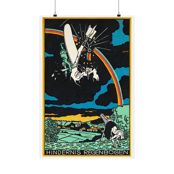7914816491699668220_2048.jpeg Rainbow Obstacle (Hindernis Regenbogen) - Moriz Jung (1911) - Vintage Lithograph Poster Print