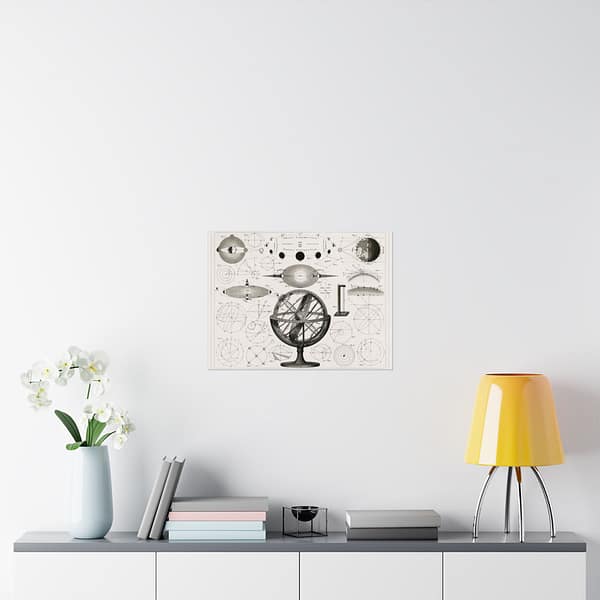 7999692396631640949_2048.jpeg Astronomical Spheres, Charts and Diagrams - Johann Georg Heck (1849) - Vintage Lithograph Poster Print