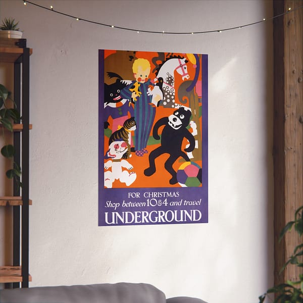 8658998171510969784_2048.jpeg For Christmas, shop between 10 & 4 and travel Underground - Horace Taylor (1924) - Vintage Lithograph Poster Print