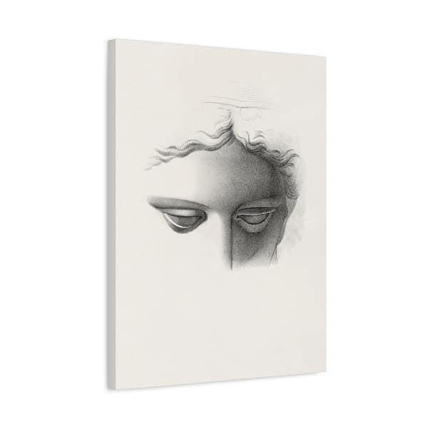 9305194824041964551_2048.jpeg Apollo Belvidere, Study Showing the Forehead, Eyes, and Bridge of Nose - James Fuller Queen (c. 1840-50) - Vintage Lithograph Canvas Print
