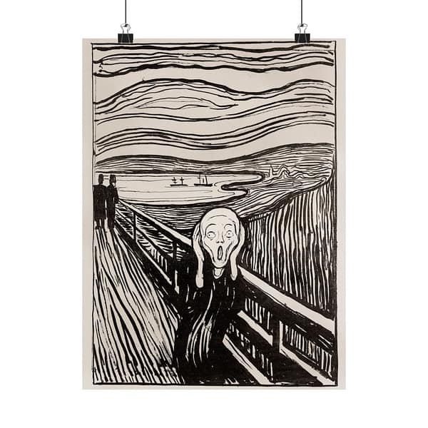 9353148661515524041_2048.jpeg The Scream (Geschrei) - Edvard Munch (1895) - Vintage Lithograph Poster Print