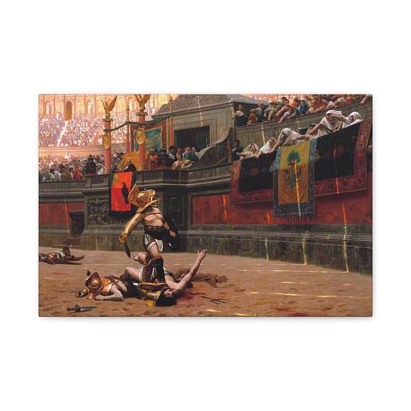9376989061442109264_2048.jpeg Pollice Verso (With a Turned Thumb) - Jean-Léon Gérôme (1872) - Classical Canvas Print