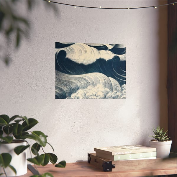 9534195375209367981_2048.jpeg The Wave - Christopher Richard Wynne Nevinson (1917) - Vintage Lithograph Poster Print