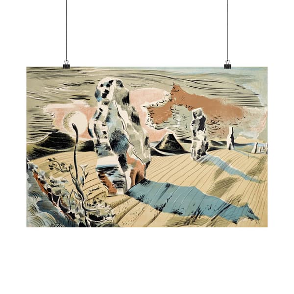 9676712071789091855_2048.jpeg Avebury, Landscape of the Megaliths - Paul Nash (1937) - Vintage Lithograph Poster Print