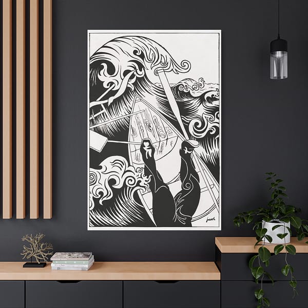 9749624595578833206_2048.jpeg The Wave - Henri-Gustave Jossot (1894) - Vintage Lithograph Canvas Print